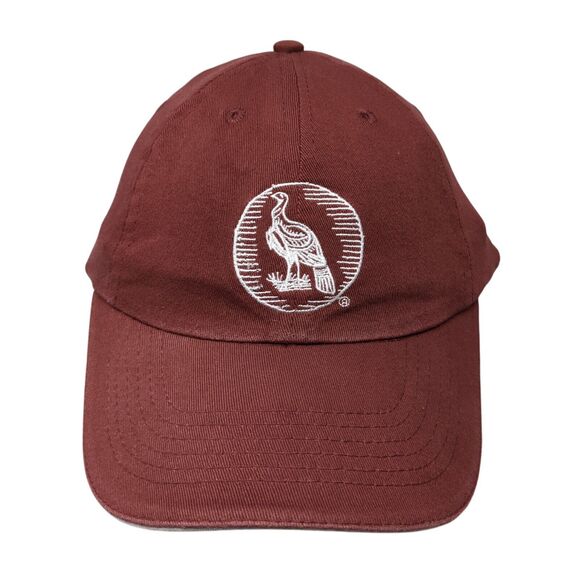 Unbranded Fitted Hat Red One Size Stretch Embroidered Logo 6 Panel - Picture 1 of 8